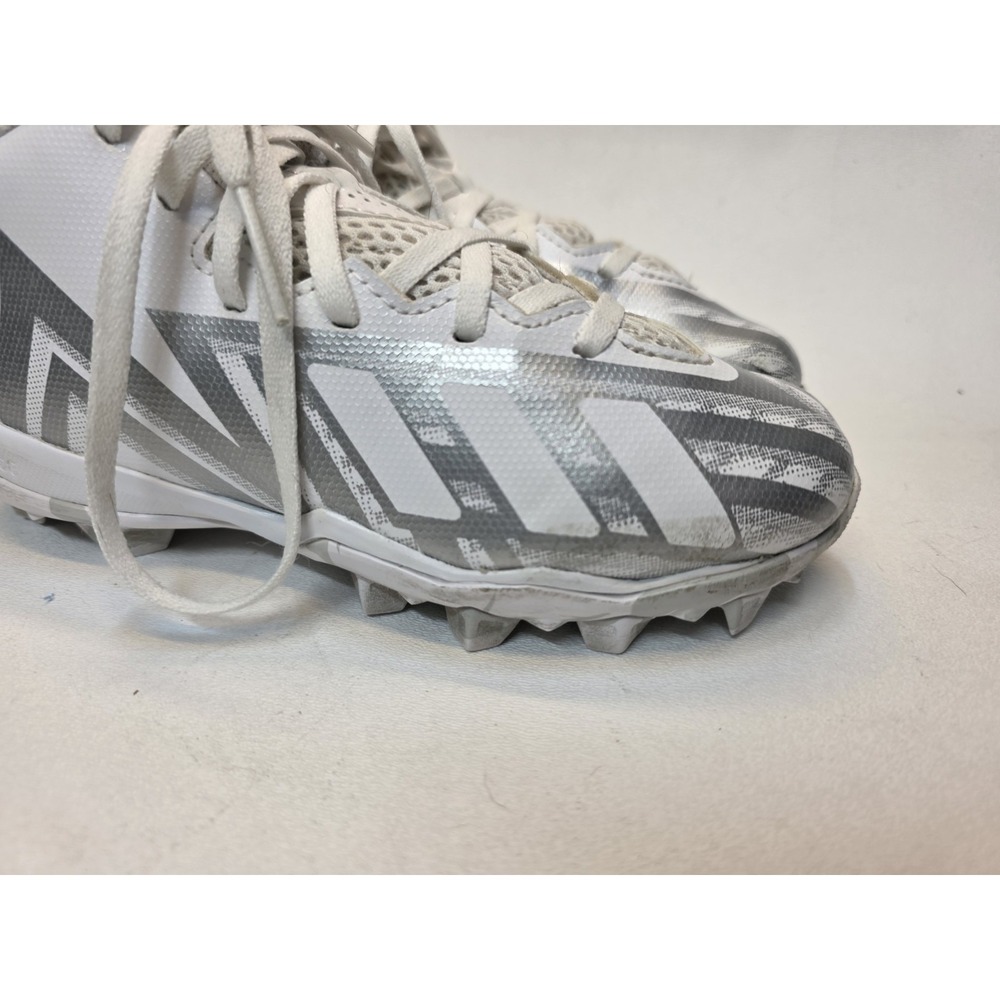 Adidas Kid's Size 1 Freak Spark 23 Football Cleats White/Silver Metallic - Picture 2 of 7